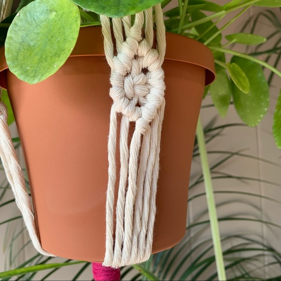 Hand Crafted Boho Macrame Plant Hanger - Picture 4 of 9